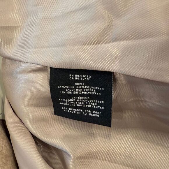 NWT Cole Haan Slick Wool-Blend Long Coat- size 12 - Picture 8 of 12